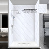 BWK604896-71 Bravastone 60-In X 48-In X 96-In Glue To Wall 3-Piece Shower Wall Kit, Arctic Etch