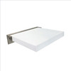 Preston flip-up fold-down padded shower seat in white and brushed stainless, 14 in. W x 13.75 in. D, by Transolid