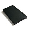 Preston flip-up fold-down ADA compliant padded shower seat in black and matte black, 26 in. W x 15 in. D, by Transolid, PPS1526UP-09MB