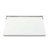 Preston flip-up fold-down ADA compliant padded shower seat in white and polished chrome, 26 in. W x 15 in. D, by Transolid, PPS1526UP-01PC