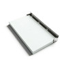 Preston flip-up fold-down ADA compliant padded shower seat in white and polished chrome, 26 in. W x 15 in. D, by Transolid, PPS1526UP-01PC