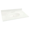 Samson 43-in x 22-in Cultured Marble Single Bowl Vanity Top, White (3-Pack)