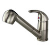 Pull Out Kitchen Faucet with Single Handle, includes deck plate, Luxe Stainless