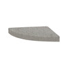 15-in x 15-in x 3-in Solid Surface Curved Corner Shower Seat, Smoked Mist
