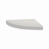 15-in x 15-in x 3-in Solid Surface Curved Corner Shower Seat, Grey