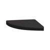 15-in x 15-in x 3-in Solid Surface Curved Corner Shower Seat, Black