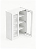30 in. x 42 in. Ready to Assemble Wall Cabinet with Double Remington Frame Clear Glass Doors, White