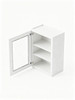 15 in. x 30 in. Ready to Assemble Wall Cabinet with Single Remington Frame Clear Glass Door, White