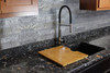 Pull Down Kitchen Faucet with Blue Hose, Polished Chrome/Blue