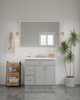 54-in x 34-in Slim Shaker Framed Vanity Mirror, Light Grey