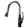Pull Out Kitchen Faucet with Single Handle, Polished Chrome/Black