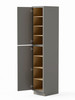 18-in x 24-in x 96-in Ready To Assemble Slim Shaker Two Door Tall Utility Cabinet, Light Grey