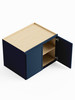 30-in x 24-in x 24-in Ready To Assemble Slim Shaker Refrigerator Wall Cabinet, Navy Blue