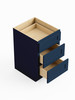 24-in x 24-in x 35-in Ready To Assemble Shaker Three Drawer Base Cabinet, Navy Blue