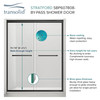 Stratford 60-in x 78-in Bypass Shower Door With 5/16-in Full Frost Glass And Round Tube Handles, Brushed Stainless