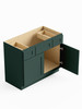 48-in x 21-in x 35-in Ready To Assemble Shaker Vanity Combo Base Cabinet, Green, VSD48-RTA-FR01-GR