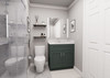 33-in x 21-in x 35-in Ready To Assemble Shaker Double Door Single Drawer Front Vanity Sink Base Cabinet, Green, VS33S-RTA-FR01-GR