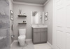 30-in x 21-in x 35-in Ready to Assemble Slim Shaker Double Door Double Drawer Front Vanity Sink Base Cabinet, Light Grey, VS30-RTA-FR02-LG