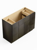 48-in x 21-in x 35-in Ready to Assemble Slim Shaker Vanity Combo Base Cabinet With Double Drawer Stack, Smokey Grey, VDDB48-RTA-FR02-SG