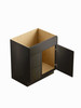24-in x 21-in x 35-in Ready to Assemble Slim Shaker Vanity Combo Base Cabinet With Two Drawers on Left, Smokey Grey, V2421DL-2D-RTA-FR02-SG