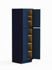 30-in x 24-in x 84-in Ready To Assemble Shaker Four Door Tall Utility Cabinet, Navy Blue