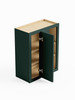 27-in x 12-in x 36-in Ready To Assemble Shaker Blind Wall Cabinet, Green