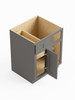 39-in x 24-in x 35-in Ready To Assemble Shaker Blind Base Cabinet, Light Grey