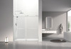 Olenna 60-in x 62-in Bypass Shower Door With 5/16-in Clear Glass And Riley Handles, Brushed Stainless