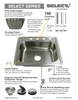 33-in x 22 1/64-in x 7-in 20 Gauge Double Equal Bowls, Stainless Steel Kitchen Sink, Drop-in Installation, with MR2 Faucet Holes