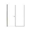 Lyna 55-in x 70-in Pivot Shower Door And Fixed Panel With 1/4-in Clear Glass And Double-Sided Knob Handles, Brushed Stainless