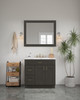 42-in x 34-in Shaker Framed Vanity Mirror, Smokey Grey