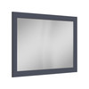 42-in x 34-in Shaker Framed Vanity Mirror, Navy Blue