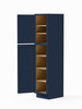 18-in x 24-in x 84-in Ready To Assemble Shaker Two Door Tall Utility Cabinet, Navy Blue
