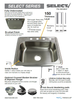 33-in x 22 1/64-in x 6-in 22 Gauge Double Equal Bowls, Stainless Steel Kitchen Sink, Drop-in Installation, with 5 Faucet Holes