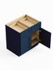 36-in x 24-in x 35-in Ready To Assemble Shaker Double Door Double Drawer Base Cabinet, Navy Blue
