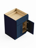 24-in x 24-in x 35-in Ready To Assemble Shaker Double Door Single Drawer Base Cabinet, Navy Blue