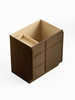 30-in x 21-in x 35-in Ready to Assemble Slim Shaker Vanity Combo Base Cabinet With Three Drawers on Left, Tan Wood, V3021DL-RTA-FR02-TW