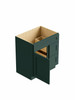 33-in x 21-in x 35-in Ready to Assemble Shaker Vanity Combo Base Cabinet With Two Drawers on Right, Green, V2721DR-2D-RTA-FR01-GR