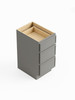 15-in x 21-in x 35-in Ready to Assemble Slim Shaker Vanity Three Drawer Base Cabinet, Light Grey, 3VDB15-RTA-FR02-LG