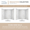 BWK603696-72 Bravastone 60-In X 36-In X 96-In Glue To Wall 3-Piece Shower Wall Kit, Gilded Stream