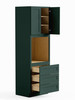 30-in x 24-in x 96-in Ready To Assemble Shaker Tall Oven Cabinet, Green