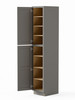 18-in x 24-in x 96-in Ready To Assemble Shaker Two Door Tall Utility Cabinet, Light Grey