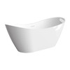 Skylar 59 in. x 31 in. Freestanding Oval Soaking Bathtub in Gloss White with Color-Matched EZ-Click Center Drain, 50.2-Gallon, 27 in. Soak Depth, 100% Acrylic, CSA Certified
