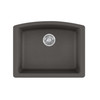 Ellipse 25.0-In. X 19.6-In. Granite Undermount Single Bowl Kitchen Sink in Slate Grey