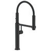 Pescara 18-Inch Single Handle Semi-Pro Kitchen Faucet in Matte Black