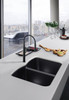 Pescara 18-Inch Single Handle Semi-Pro Kitchen Faucet in Matte Black
