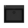 Maris Dual Mount 25-In X 22-In Fragranite Dual Mount Single Bowl Laundry Sink in Matte Black