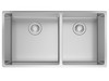 Cube 32.56-In. X 17.7-In. 18 Gauge Stainless Steel Undermount Double Bowl Kitchen Sink