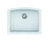 Ellipse 25.0-In. X 19.6-In. Fragranite Undermount Single Bowl Kitchen Sink in Polar White