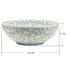 16-in Round Fireclay Vessel Sink in White/Dark Green